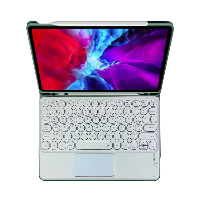 Funda Teclado Touchpad Para iPad Con Ranura Lápiz Todos Los Modelos