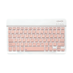 Teclado Inalámbrico Bluetooth Rosado Recargable En Español
