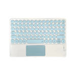 Teclado Con Mouse Touchpad Recargable Celeste Idioma Español