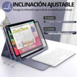 Funda Teclado iPad Air 10.9 4 y 5 Generación Con Ranura Lápiz Carga Magnética - Imagen 20