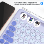 Kit Mouse Y Teclado Bluetooth Triple Conexión Español iPad/Pc/Cel - Imagen 6
