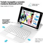 Funda Con Teclado Touchpad Para iPad Con Ranura Lápiz - Imagen 4