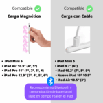 Lápiz iPad Stylus Pen Colores Carga Dual Y Estado de Batería - Imagen 2