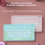 Kit Mouse Y Teclado Bluetooth Triple Conexión Español iPad/Pc/Cel - Imagen 5