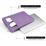 Funda Estuche Para Notebook 13 Pulgadas De Microfibra y Repelente Al Agua - Imagen 8
