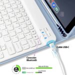 Funda Teclado iPad Air 10.9 4 y 5 Generación Con Ranura Lápiz Carga Magnética - Imagen 22