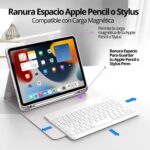 Funda Teclado iPad Air 10.9 4 y 5 Generación Con Ranura Lápiz Carga Magnética - Imagen 12