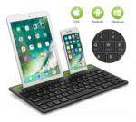 Teclado Inalámbrico Bluetooth Doble Conexión Con Ranura Para Apoyar Tablet - Imagen 3