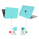 Case MacBook Color Celeste Pastel Mate - Imagen 2