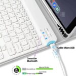 Funda Con Teclado iPad 7 y 8 Generación (10.2") Con Ranura Lápiz - Imagen 5