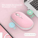Mouse Bluetooth Doble Conexión Recargable Para iPad/PC/Cel - Imagen 8