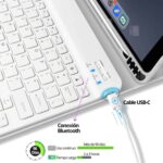 Funda Teclado iPad Air 10.9 4 y 5 Generación Con Ranura Lápiz Carga Magnética - Imagen 21